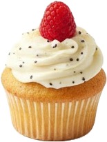 a cupcake with a ras on top.jpg